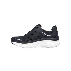 Tenis Mujer Skechers D'Lux Walker - Negro-Blanco