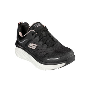 Tenis Mujer Skechers D'Lux Walker - Negro-Blanco