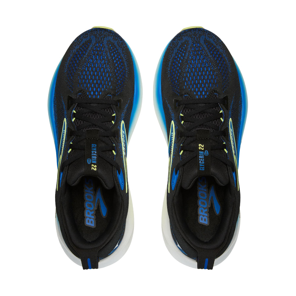 Tenis Brooks para Hombre Glycerin 22 Negro-Amarillo