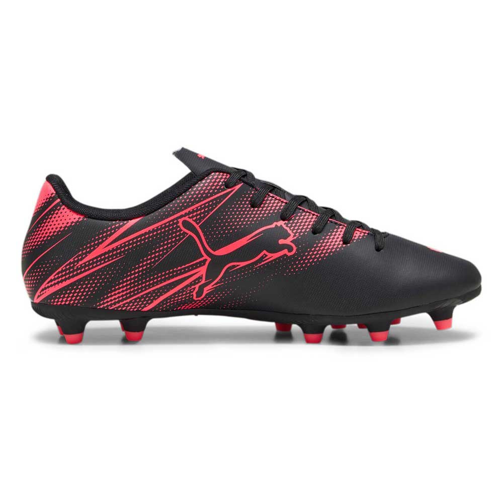 Tacos Puma para Hombre Attacanto FG/AG Negro-Rojo