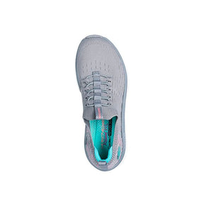 Tenis Mujer Skechers D'Lux Walker - Star Stunner - Gris-Blanco