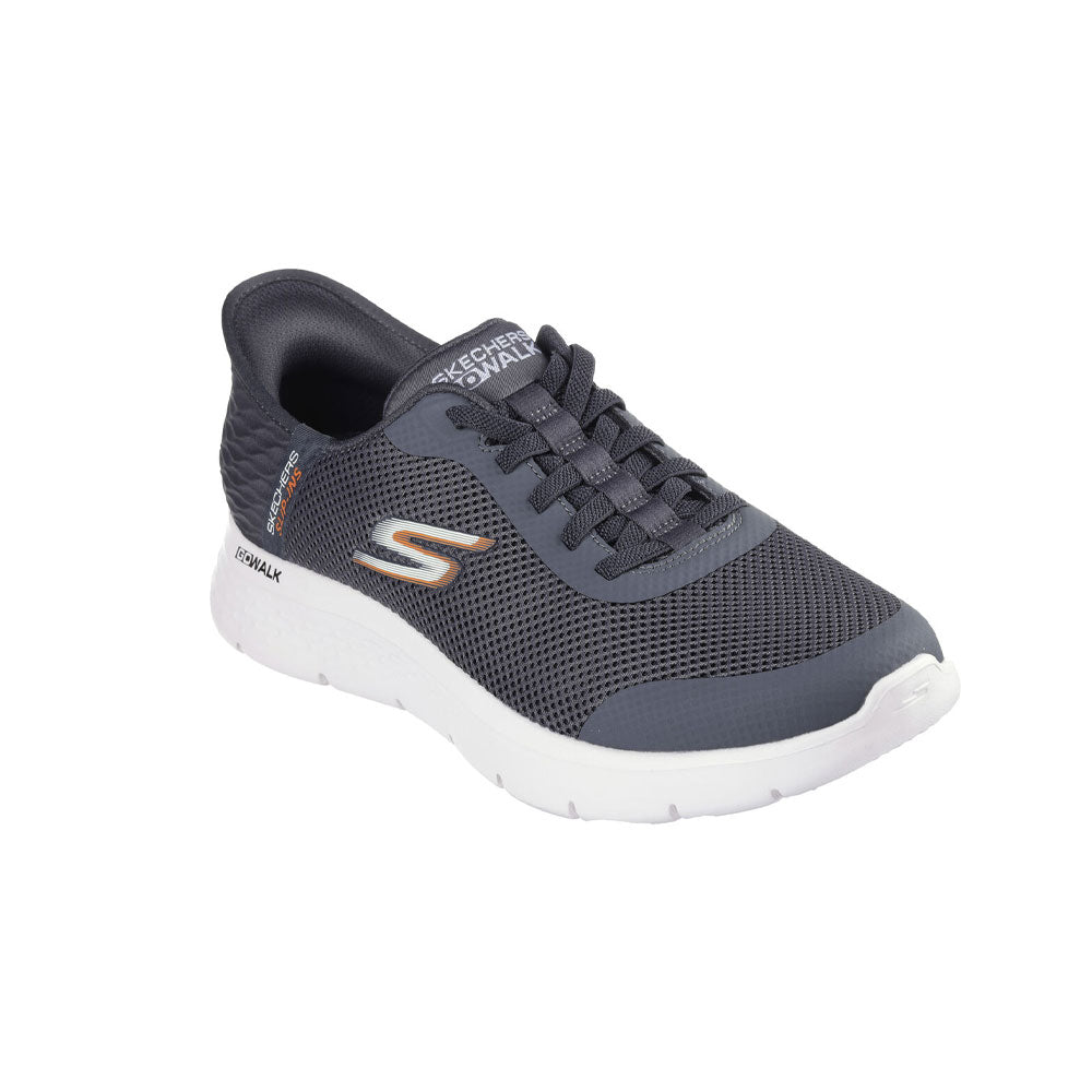 Tenis Hombre Skechers Slip Ins Go Walk Flex - Gris-Blanco