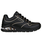 Tenis Mujer Skechers Uno 2 Golden Trim - Negro