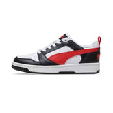 Tenis Puma para Hombre Rebound V6 Low Blanco-Negro-Rojo