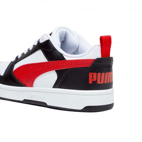 Tenis Puma para Hombre Rebound V6 Low Blanco-Negro-Rojo