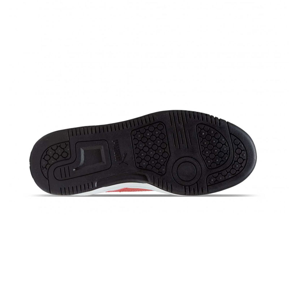 Tenis Puma para Hombre Rebound V6 Low Blanco-Negro-Rojo