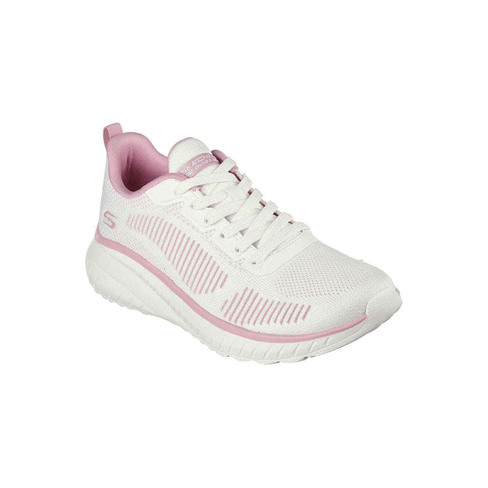 Tenis Mujer Skechers Bobs Squad - Blanco-Rosado