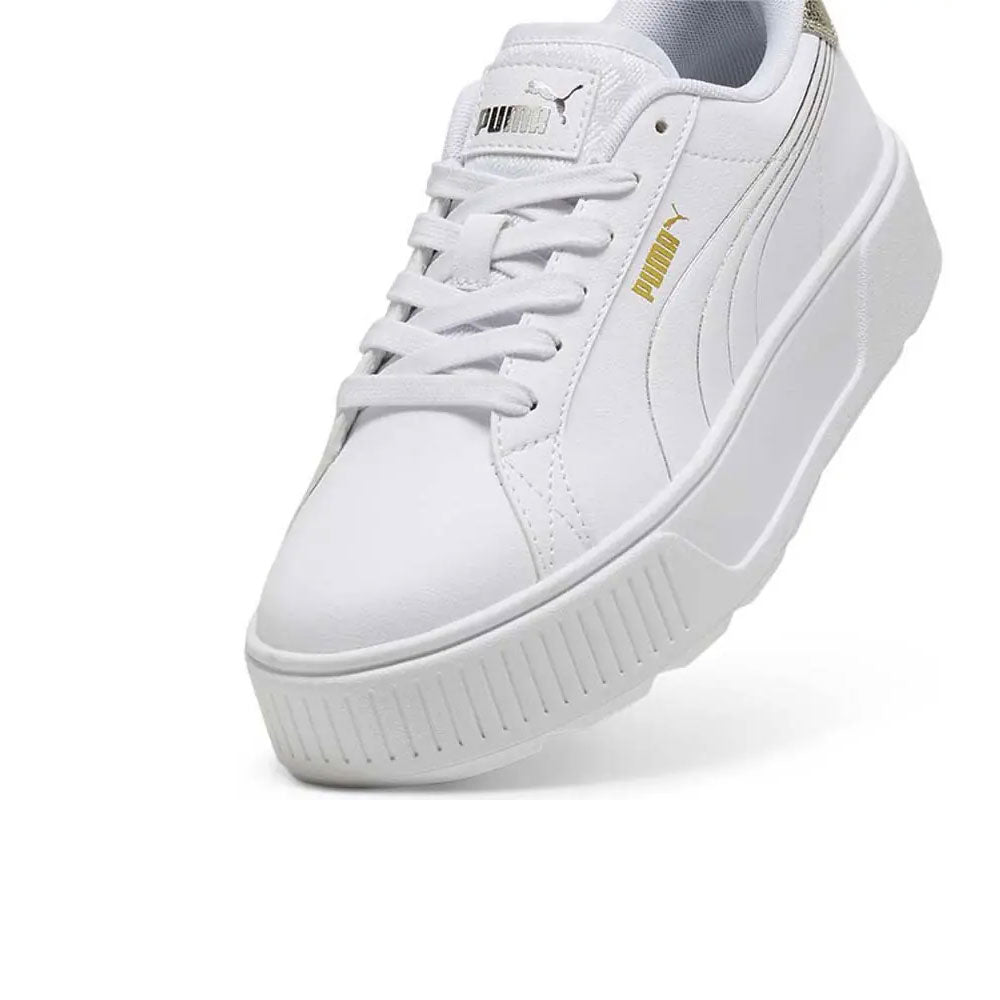 Tenis Puma para Mujer Karmen Metallic Shine Blanco-Plata-Dorado