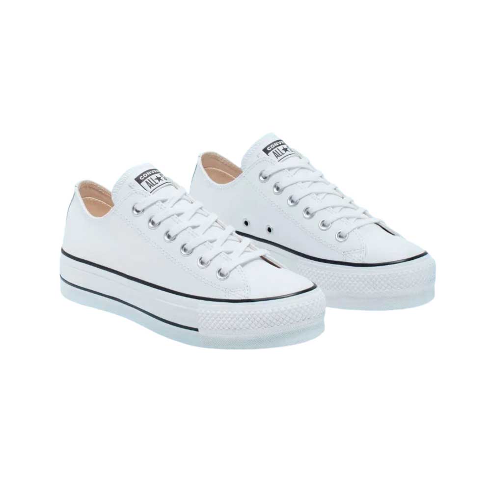 Tenis Converse para Mujer Plataforma Lift Choclo de Piel Blanco