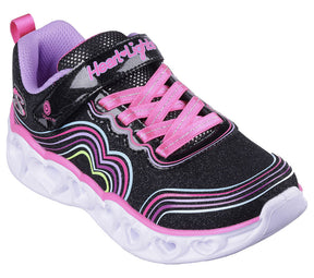 Tenis Niña Skechers Heart Lights - Negro