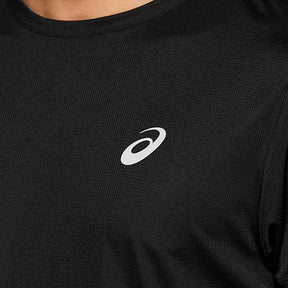 Playera Manga Corta Asics para Hombre Silver SS Top Negro