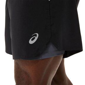 Short Asics para Hombre Road 2 in 1 7 pulgadas Negro