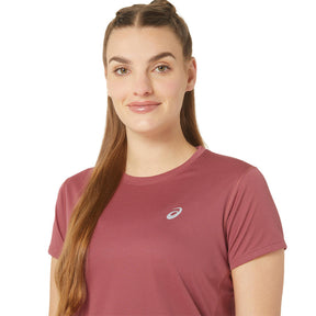 Player Manga Corta Asics para Mujer Silver SS Top Rosa