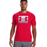 Playera Manga Corta Under Armour para Hombre Boxed Sportstyle SS Rojo