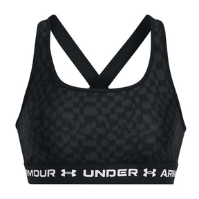 Bra Deportivo Under Armour para Mujer Crossback Mid Print Negro