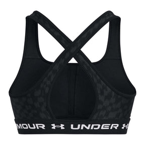 Bra Deportivo Under Armour para Mujer Crossback Mid Print Negro