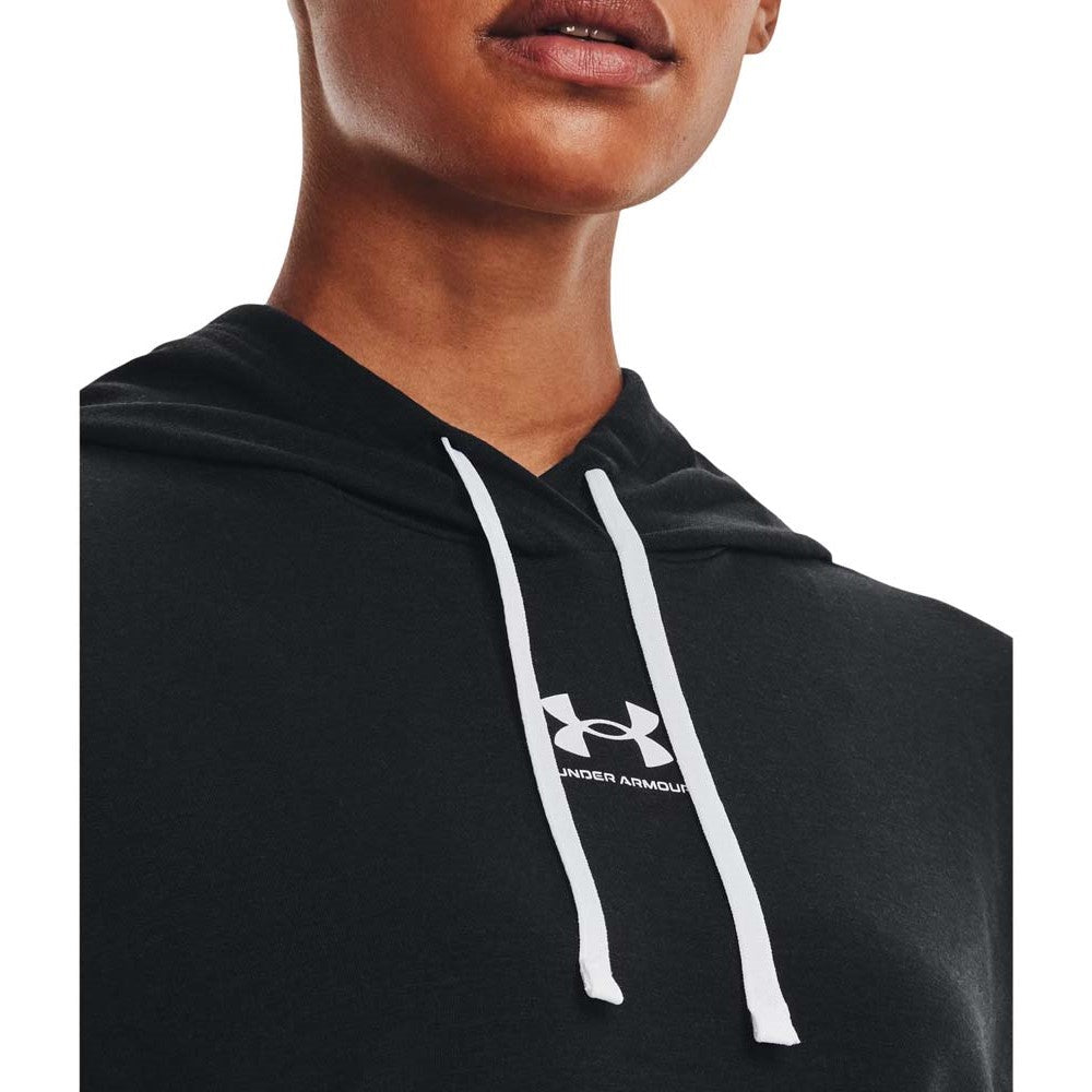 Sudadera con Gorro Under Armour para Mujer Rival Terry Hoodie Negro