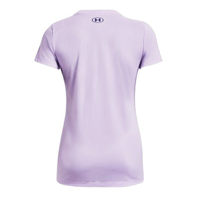 Playera Manga Corta Under Armour para Mujer Tech Solid Script SSC Purple