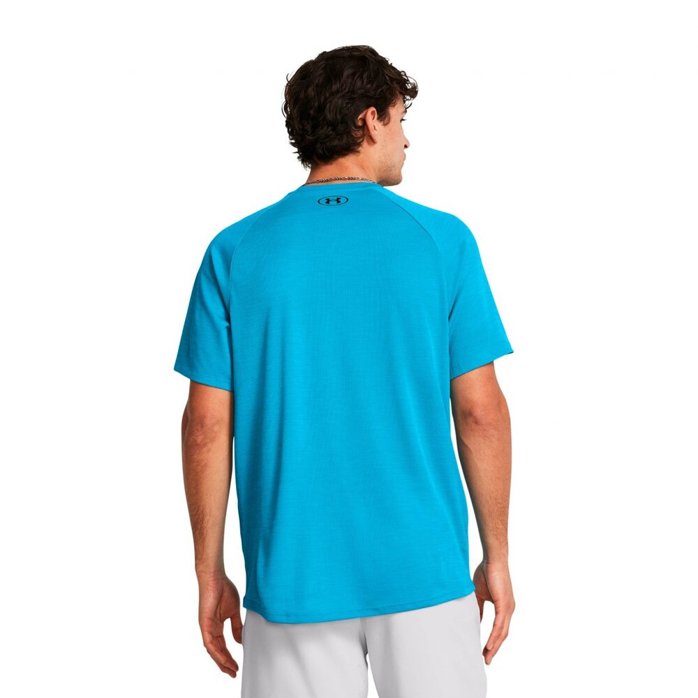 Playera Manga Corta Under Armour para Hombre Tech Textured SS Azul