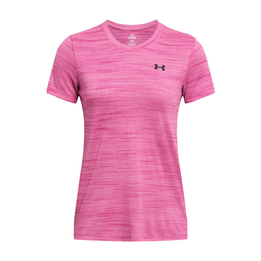 Playera Manga Corta Under Armour para Mujer Tech Tiger SSC Rosa