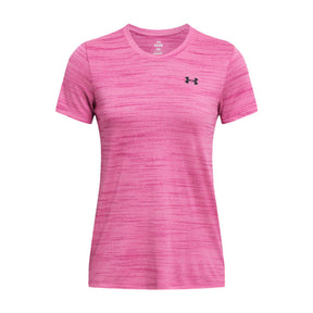 Playera Manga Corta Under Armour para Mujer Tech Tiger SSC Rosa