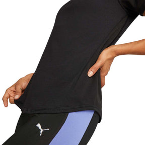 Playera Manga Corta Puma Para Mujer Fit Logo Tee Negro