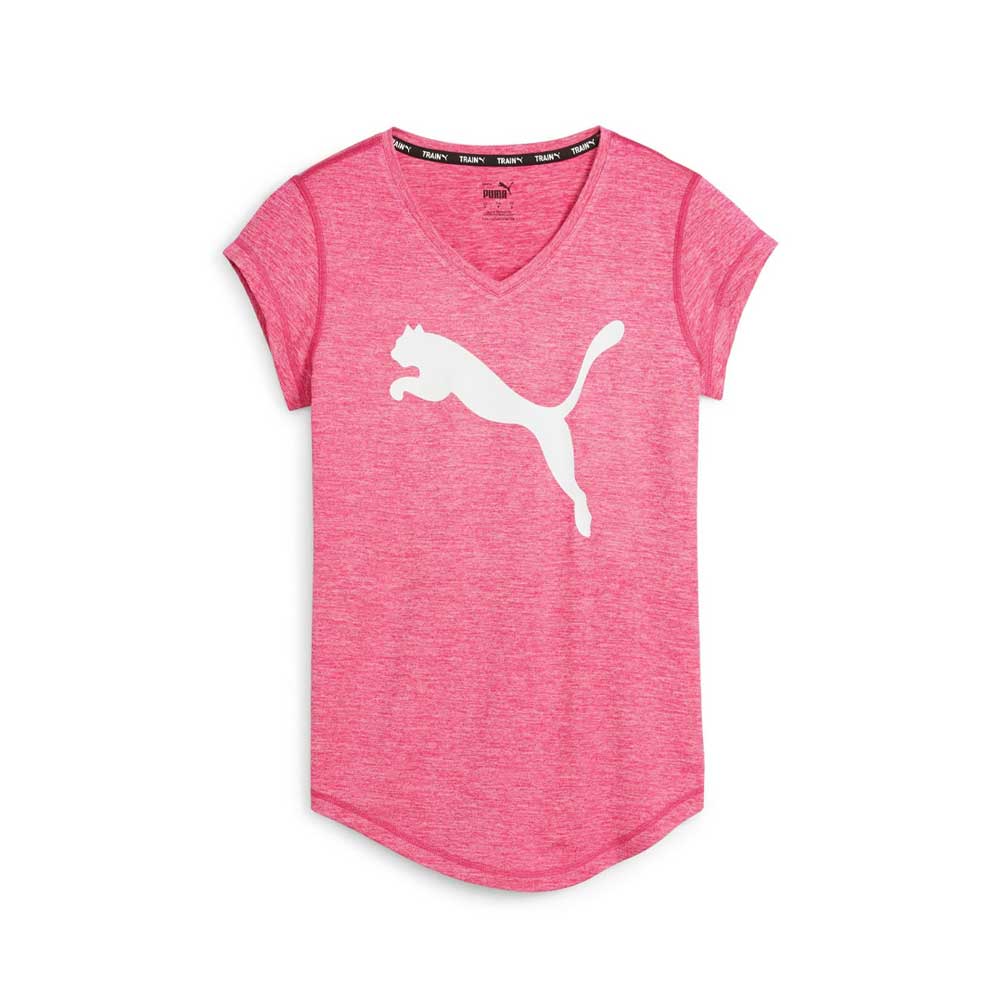 Playera Manga Corta Puma para Mujer Train Favorite Heather Cat Tee Rosa