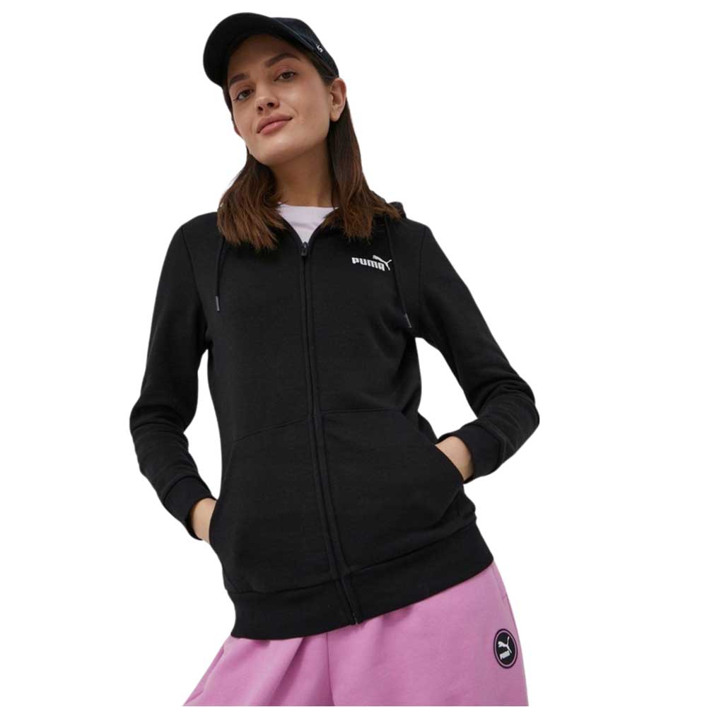 Sudadera con Gorro Puma para Mujer Ess Small Logo Full Zip Hoodie