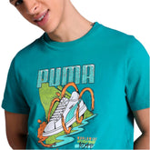 Playera Manga Corta Puma para Hombre Graphic Tee V Verde