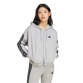 Chamarra Adidas Mujer W 3S Ft Fz Hd JE0055 Gris