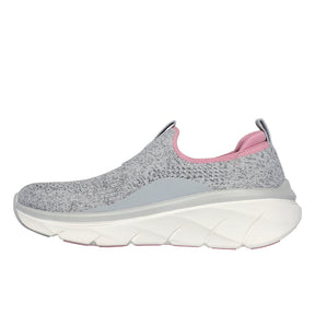 Tenis Mujer Skechers Dlux Walker - Gris-Rosado