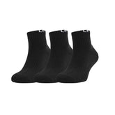 Calcetas Cortas Under Armour Unisex Core Quarter 3 pack Negro
