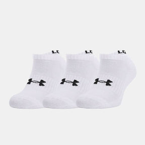 Calcetas Inivisibles Under Armour Unisex Core No Show 3 pack Blanco