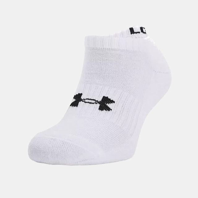 Calcetas Inivisibles Under Armour Unisex Core No Show 3 pack Blanco