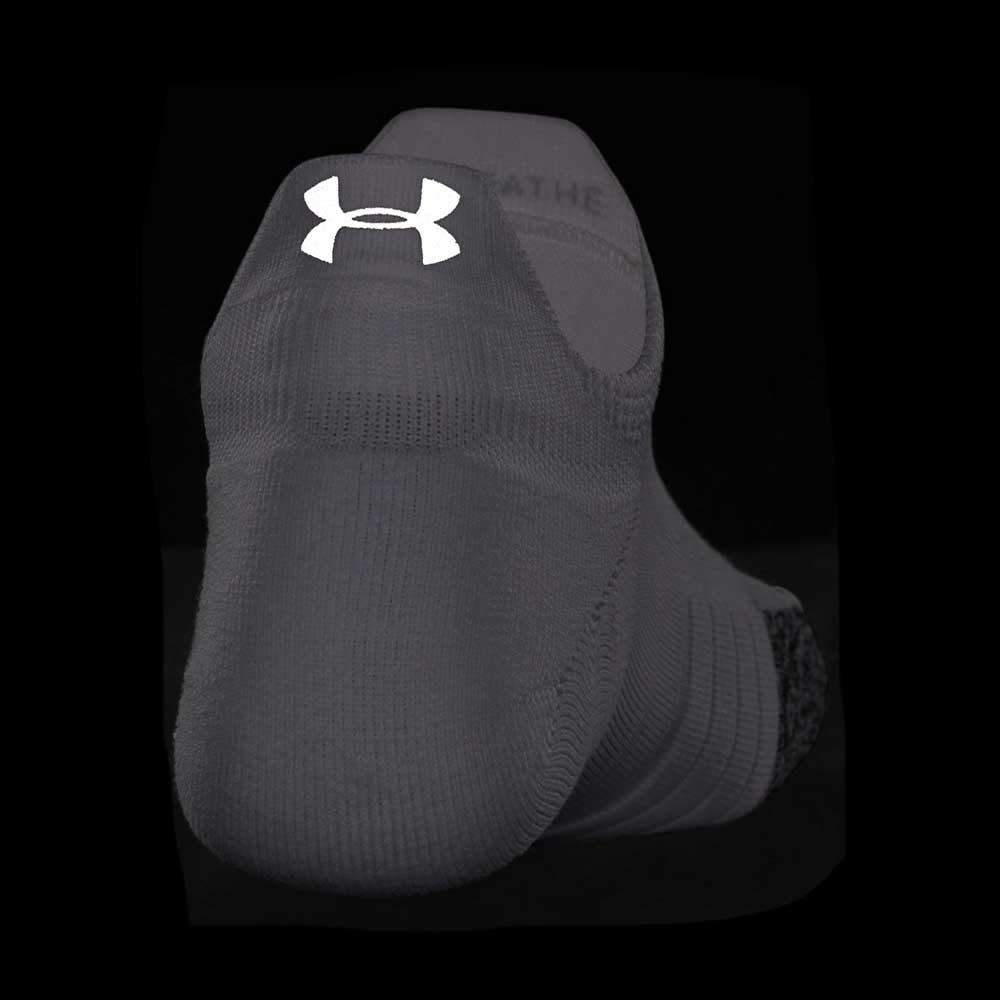 Calcetas Invisibles Under Armour para Mujer Breathe 2 No Show Tab 2 pack Blanco