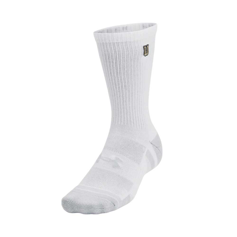 Calcetas Largas Under Armour Unisex Perf Tech Nov 3 pack Crew Blanco