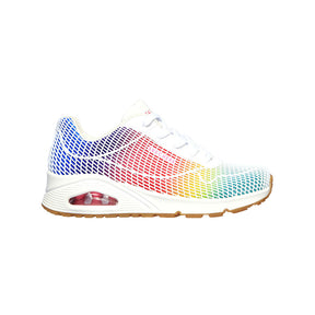 Tenis Mujer Skechers Uno Eye Catching - Blanco - Multicolor