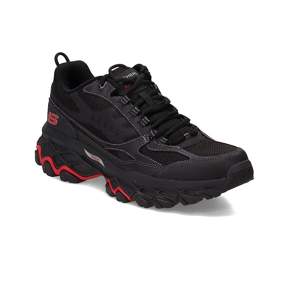 Tenis Hombre Skechers Arch Fit Akhidime - Negro-Rojo