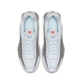 Nike Shox R4 White and Metallic Silver
